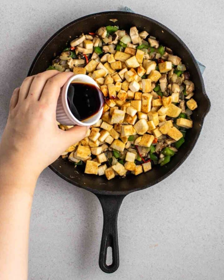 Tofu Sisig (Sizzling tofu) My Plantiful Cooking