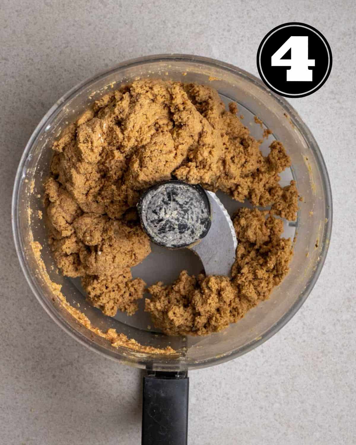 Seitan dough in a food processor. 