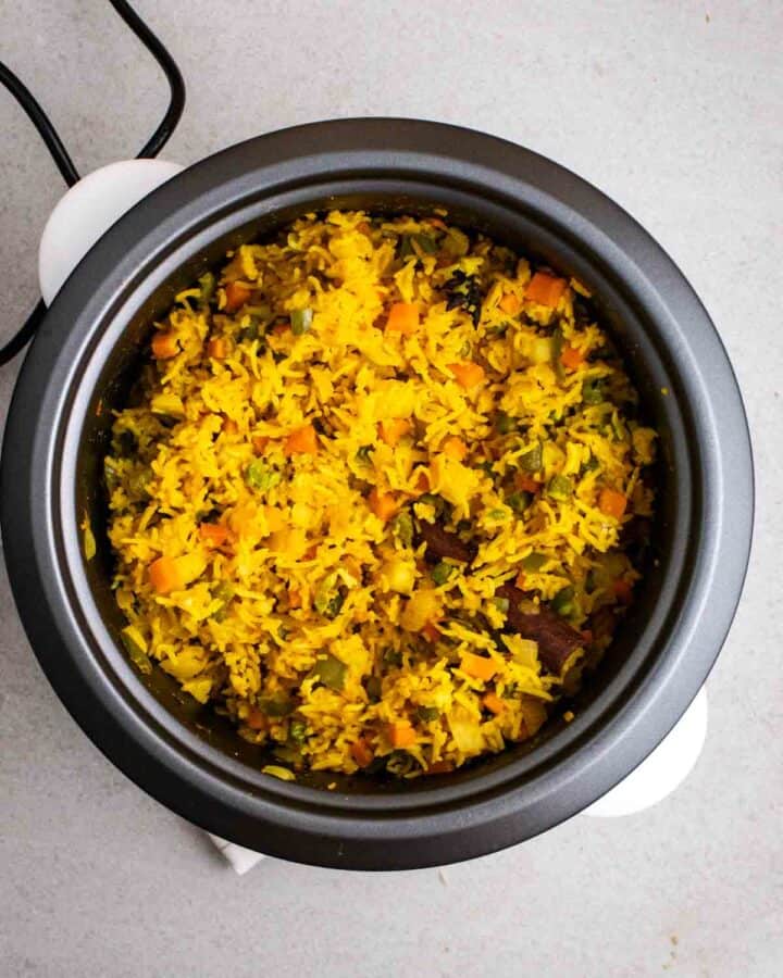 Rice Cooker Vegetable Biryani My Plantiful Cooking