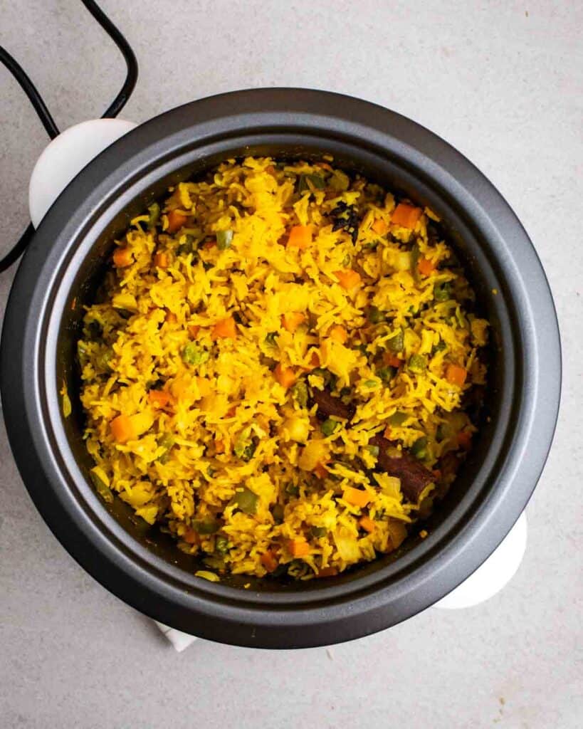Rice Cooker Vegetable Biryani My Plantiful Cooking