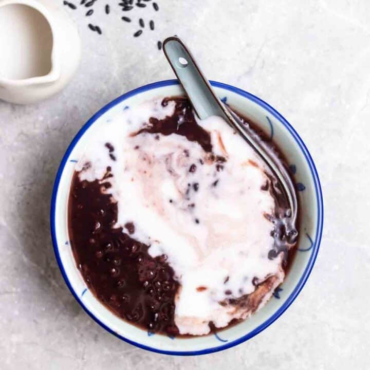 Creamy Black Glutinous Rice Dessert – My Plantiful Cooking
