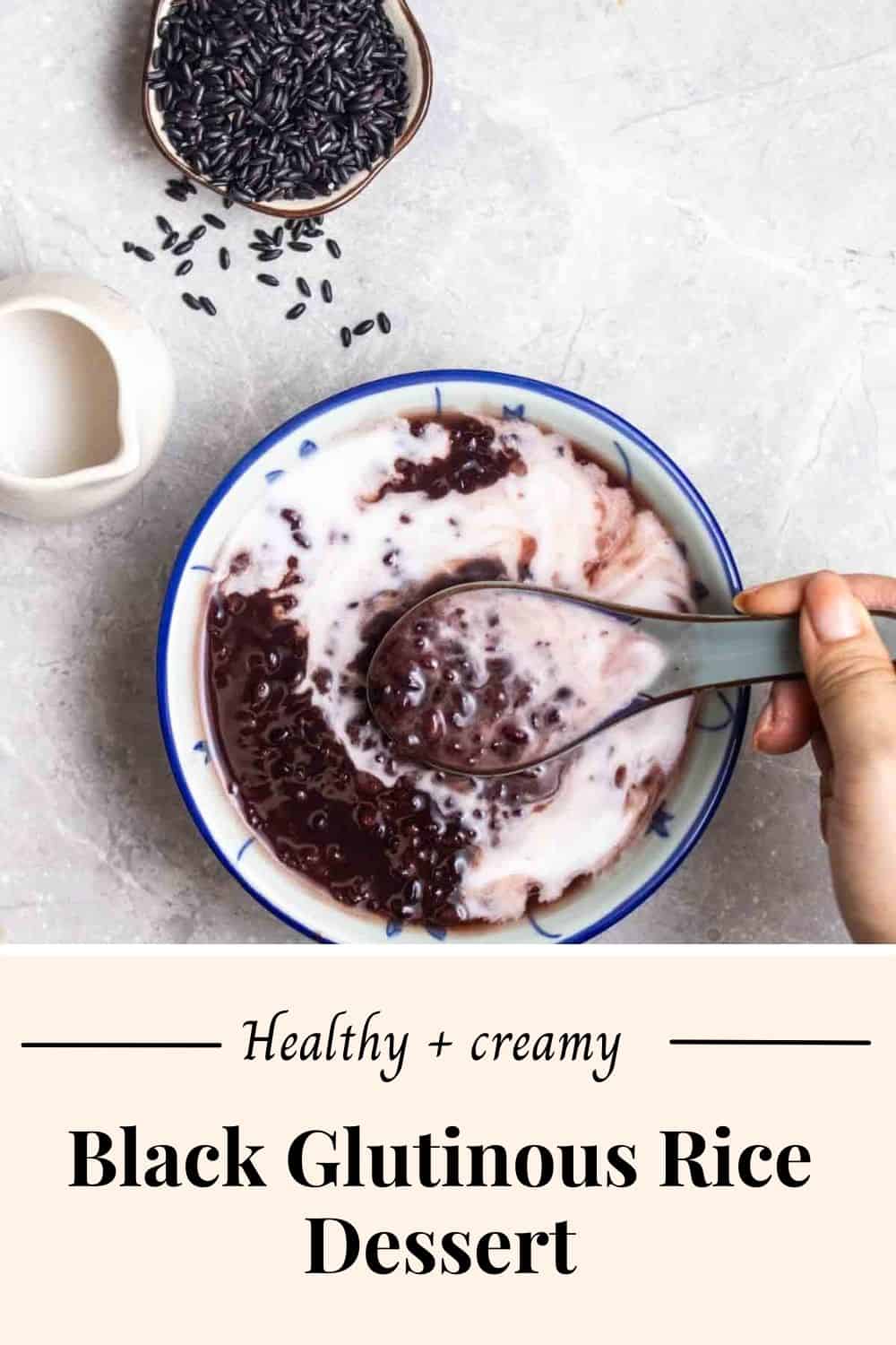 Creamy Black Glutinous Rice Dessert My Plantiful Cooking