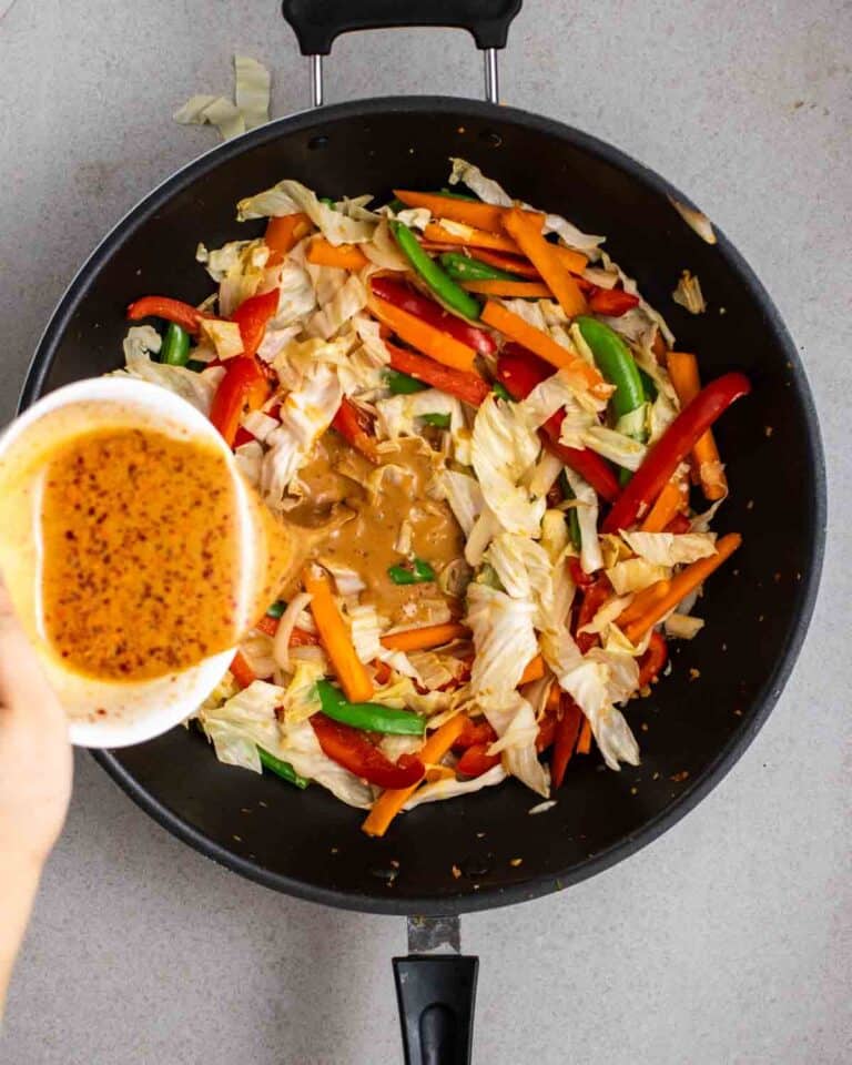 Peanut Sauce Tofu Stirfry My Plantiful Cooking