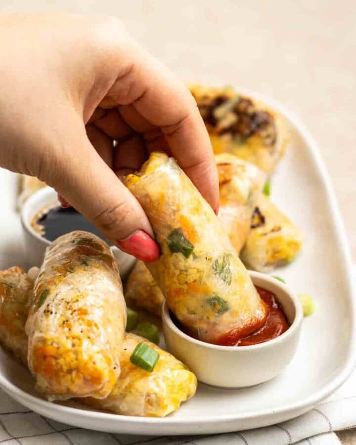 Rice Paper Egg Rolls My Plantiful Cooking