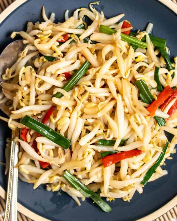 Chinese Bean Sprouts Stir fry My Plantiful Cooking
