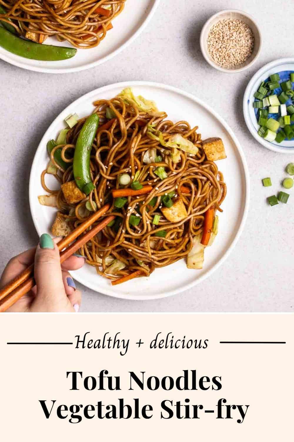 Flavorful Tofu Noodles Stirfry My Plantiful Cooking