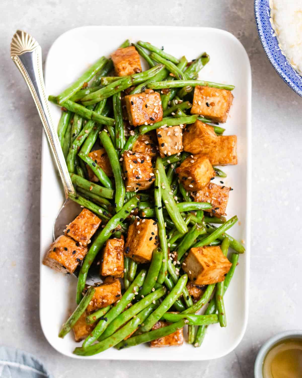 Green Beans Tofu Stirfry My Plantiful Cooking