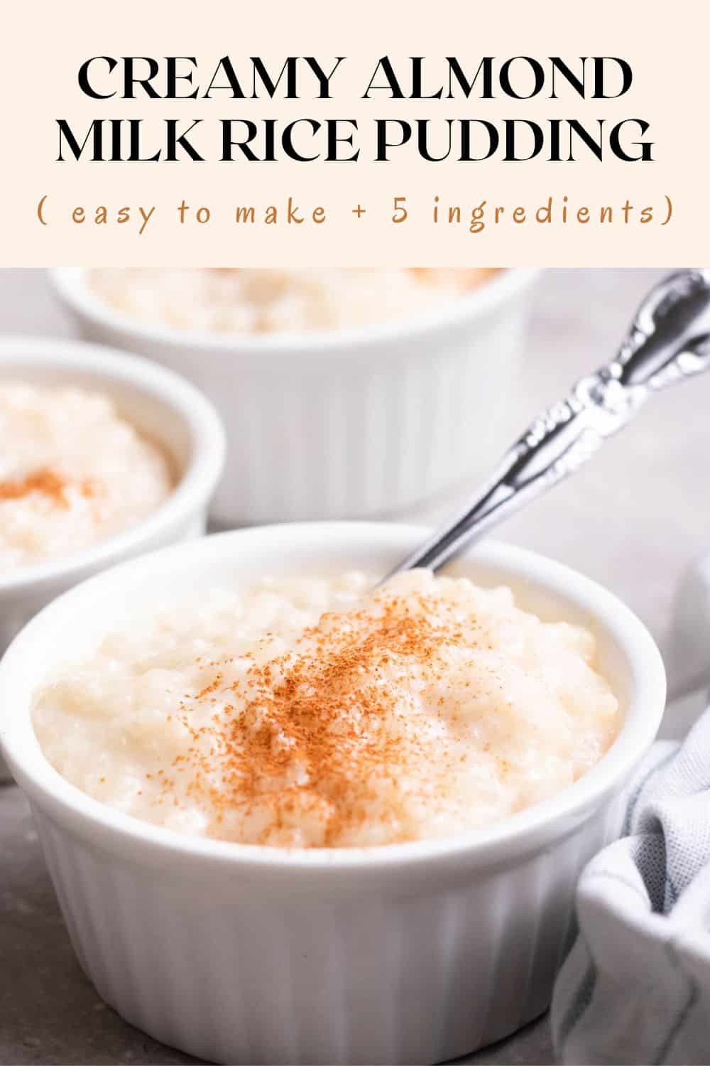 Almond Milk Rice Pudding My Plantiful Cooking