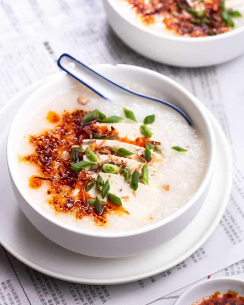 Creamy Rice Cooker Congee My Plantiful Cooking