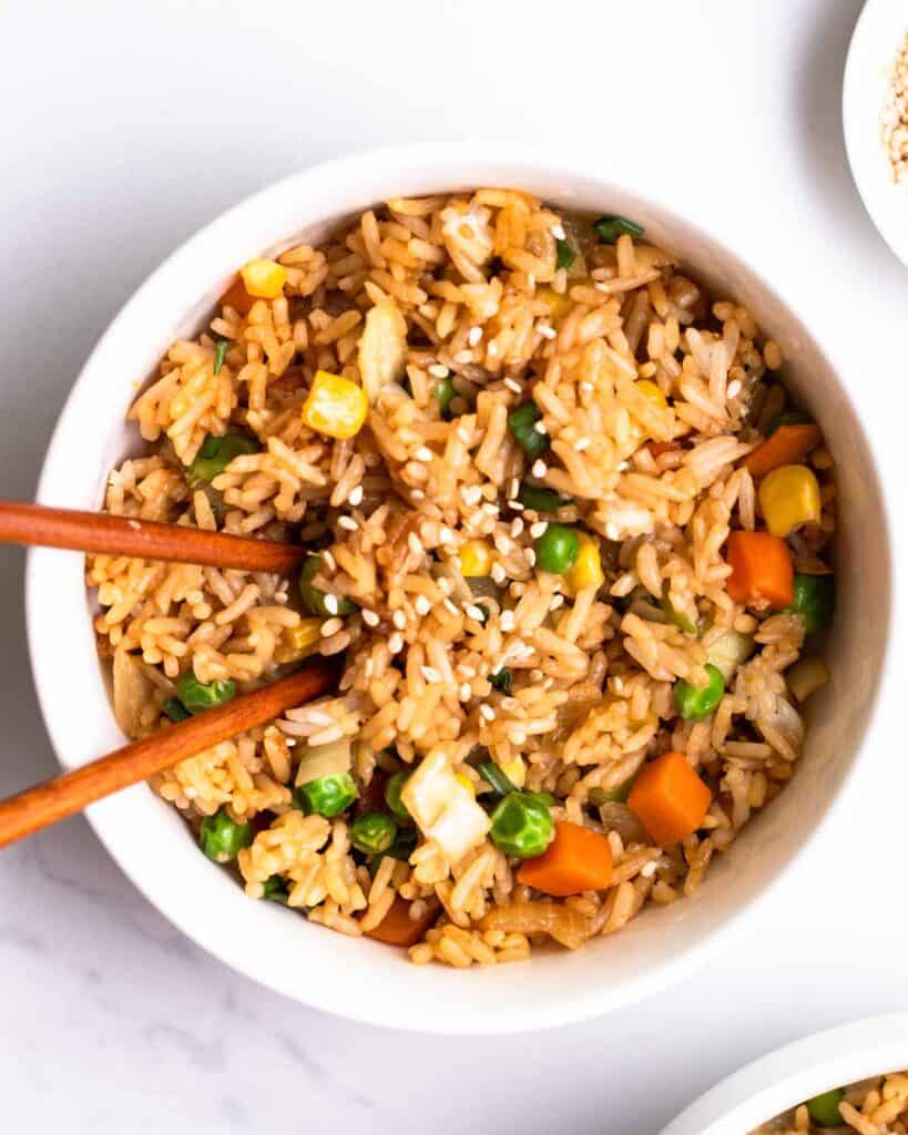 Frozen Vegetable Fried Rice My Plantiful Cooking