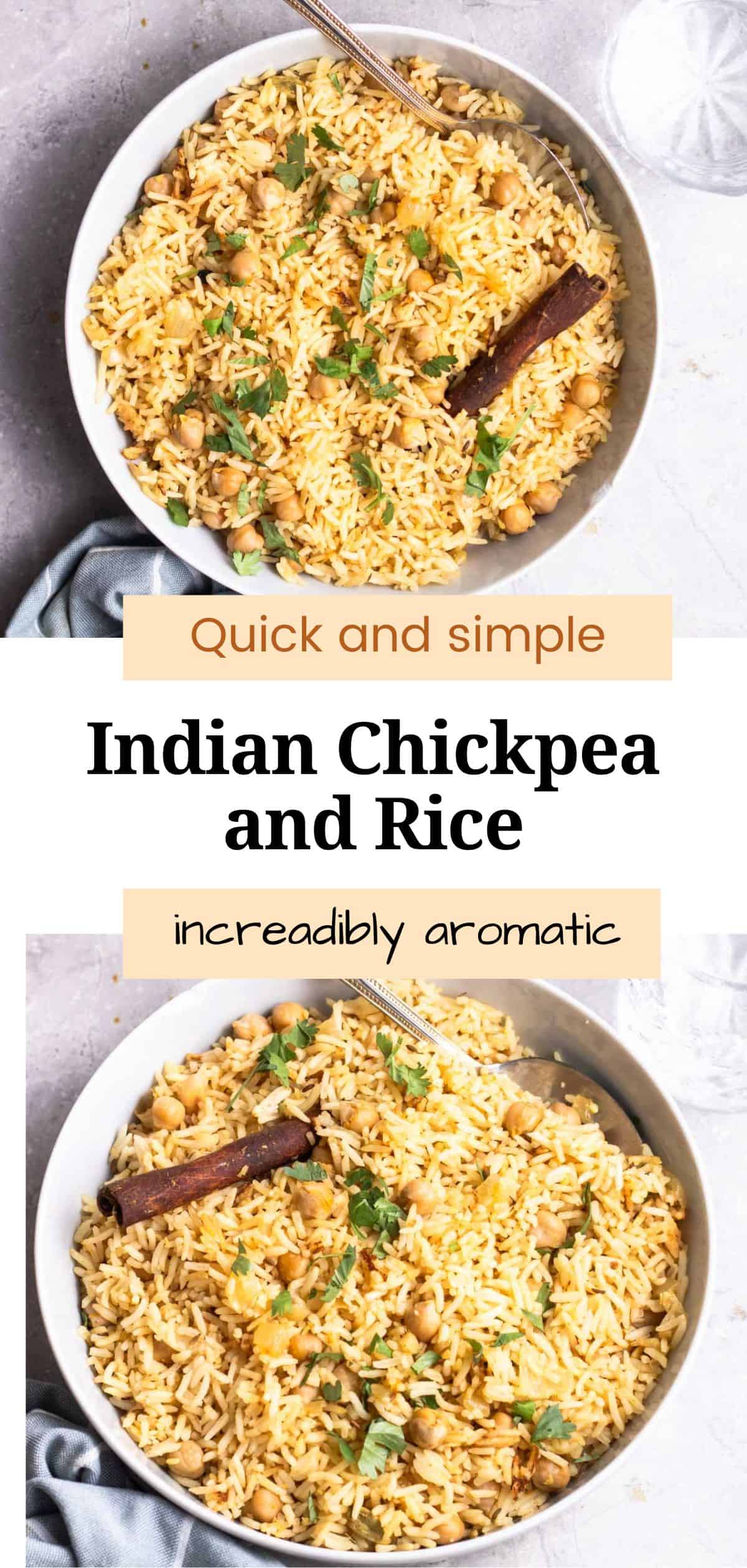Indian Chickpea and Rice (chana pulao) – My Plantiful Cooking